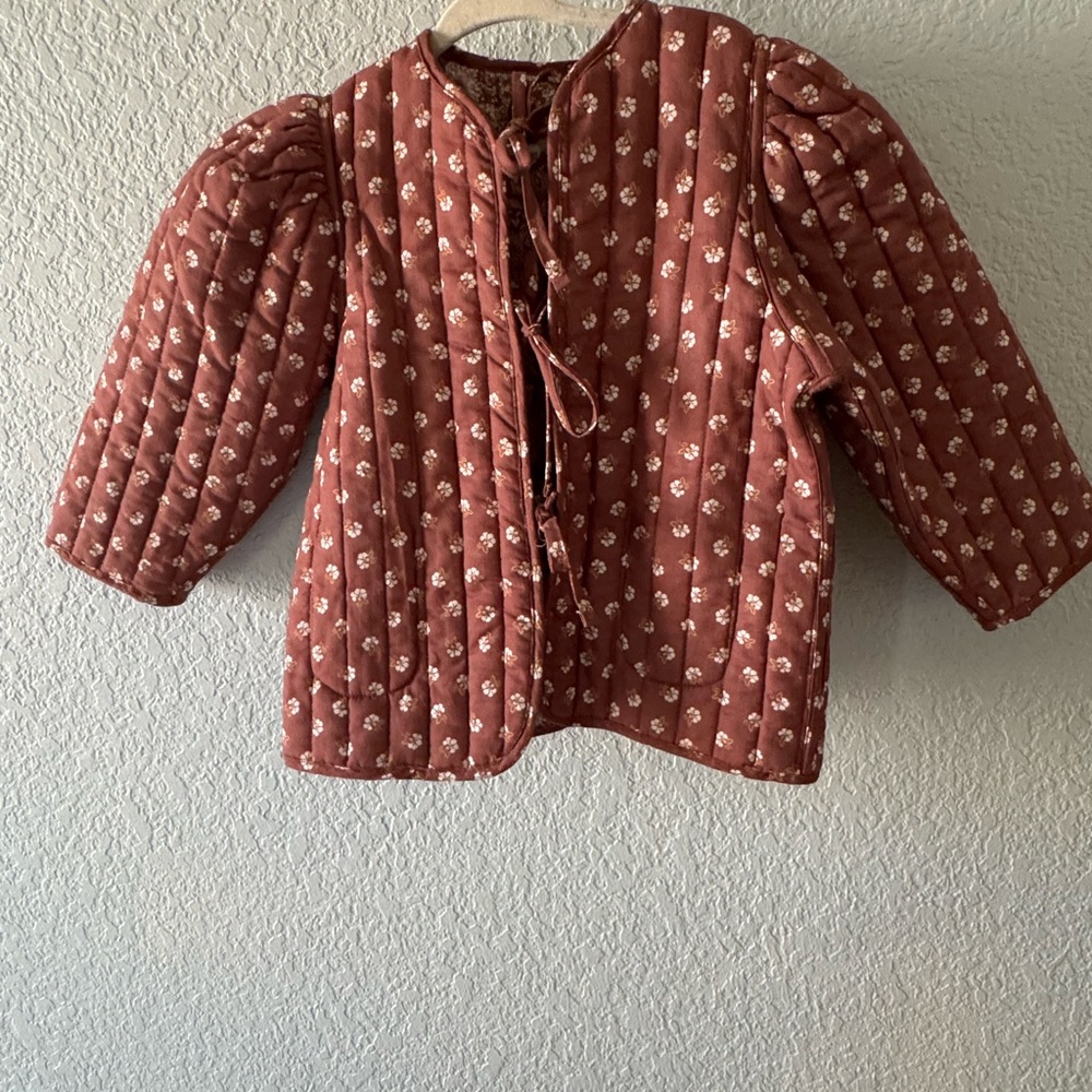 Floral Quilted Kids Jacket Bebe Organic